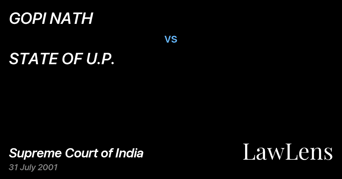 Preview image for GOPI NATH vs. STATE OF U.P.