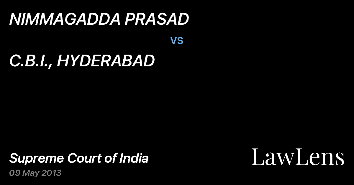 Preview image for NIMMAGADDA PRASAD vs. C.B.I., HYDERABAD