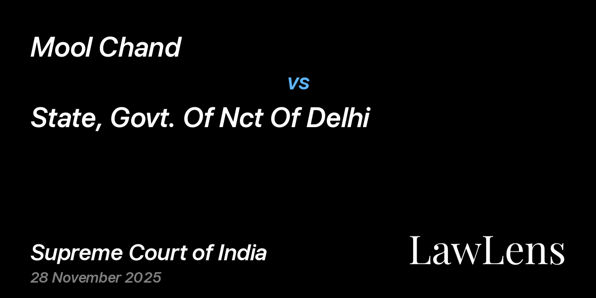 Preview image for Mool Chand vs. State, Govt. Of Nct Of Delhi