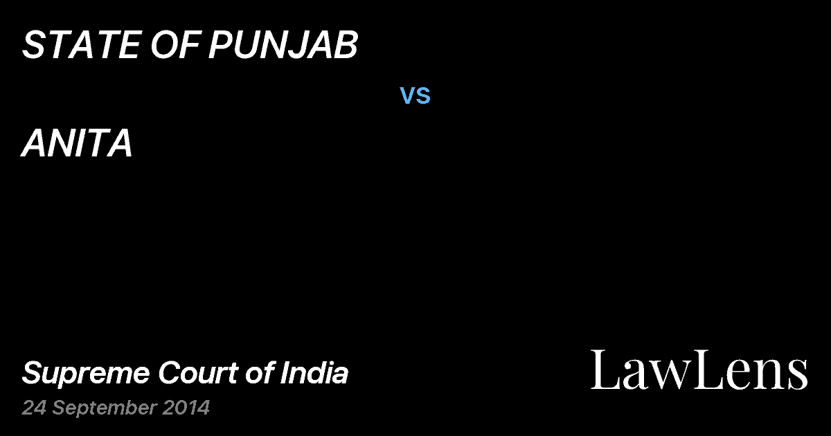 Preview image for STATE OF PUNJAB vs. ANITA