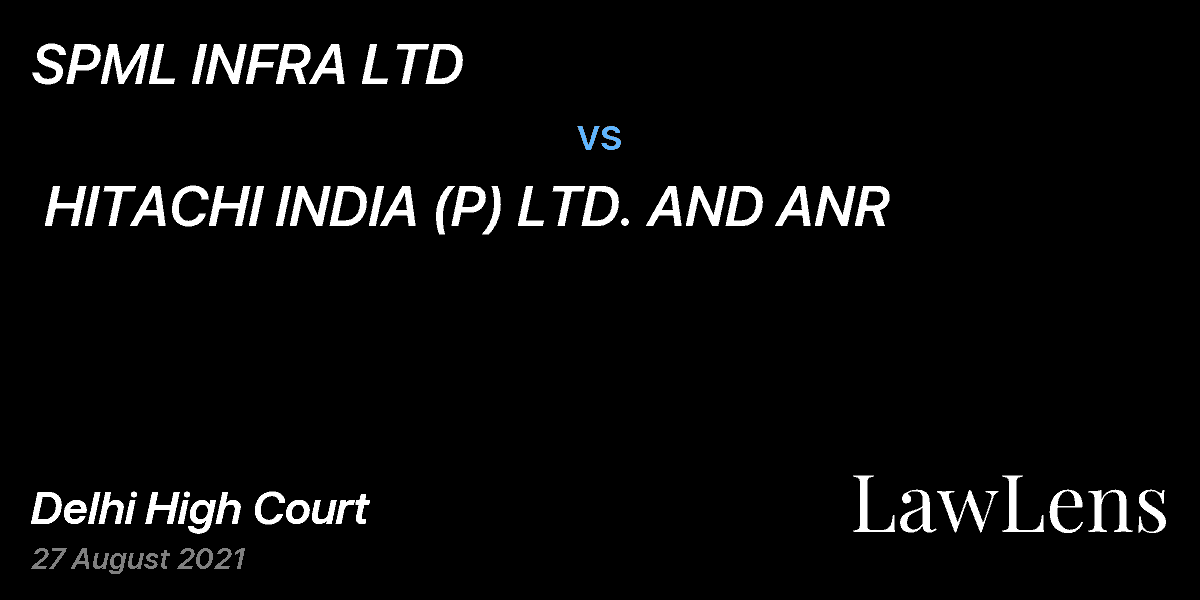 Preview image for SPML INFRA LTD  vs.  HITACHI INDIA (P) LTD. AND ANR