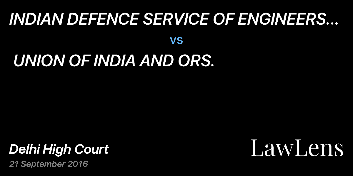 Preview image for INDIAN DEFENCE SERVICE OF ENGINEERS ASSOCIATION (GOVT APPROVED) vs. UNION OF INDIA AND ORS.