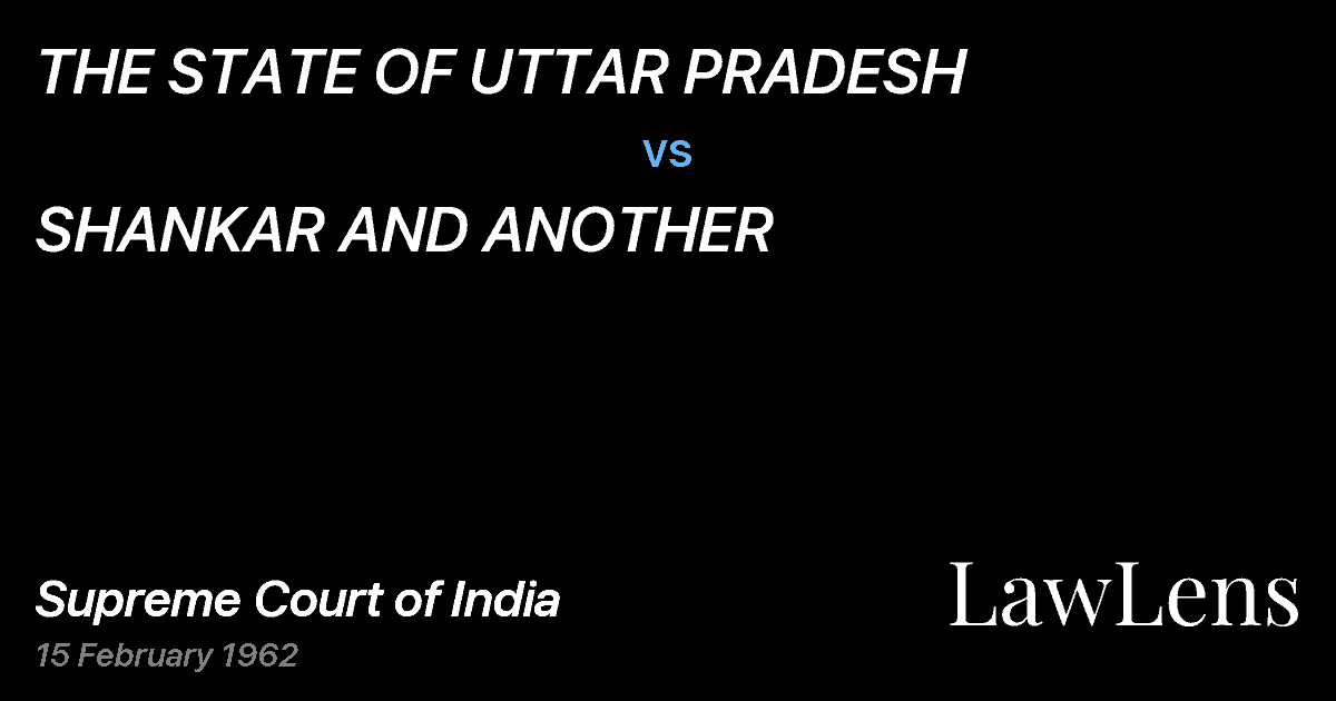 Preview image for THE STATE OF UTTAR PRADESH vs. SHANKAR AND ANOTHER