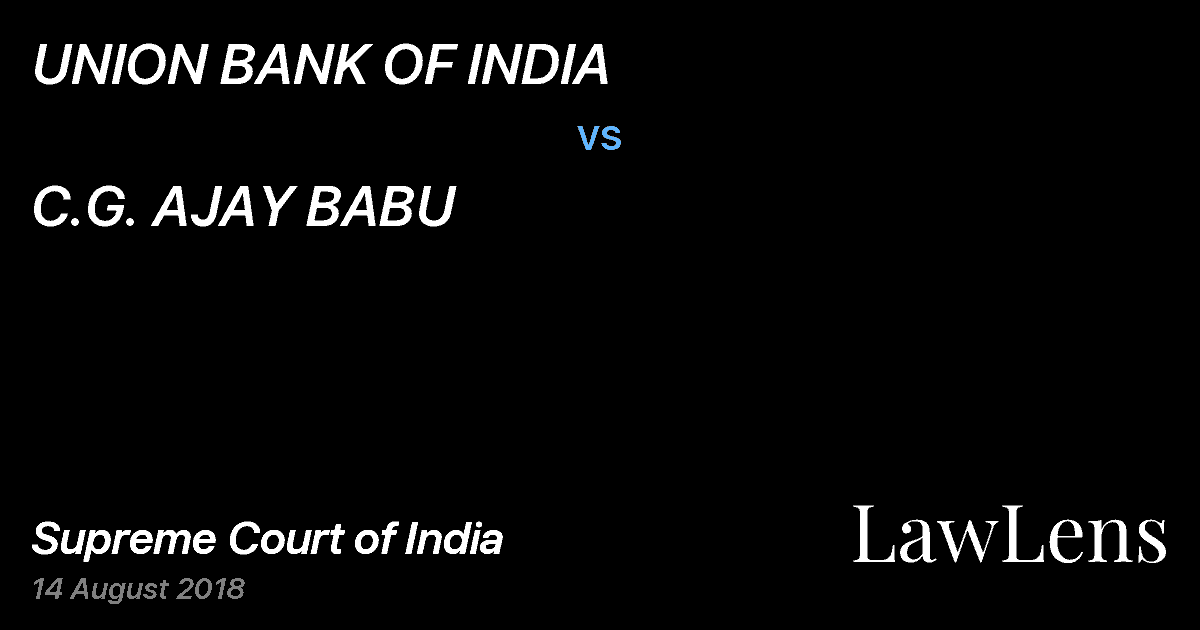 Preview image for UNION BANK OF INDIA vs. C.G. AJAY BABU