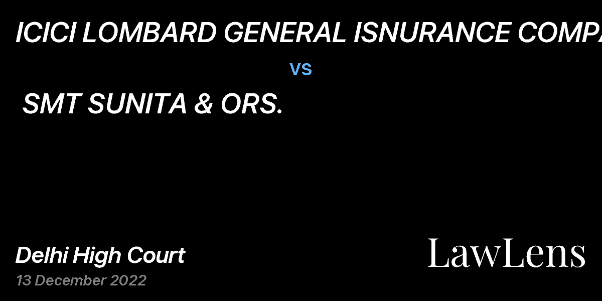 Preview image for ICICI LOMBARD GENERAL ISNURANCE COMPANY  vs.  SMT SUNITA & ORS.