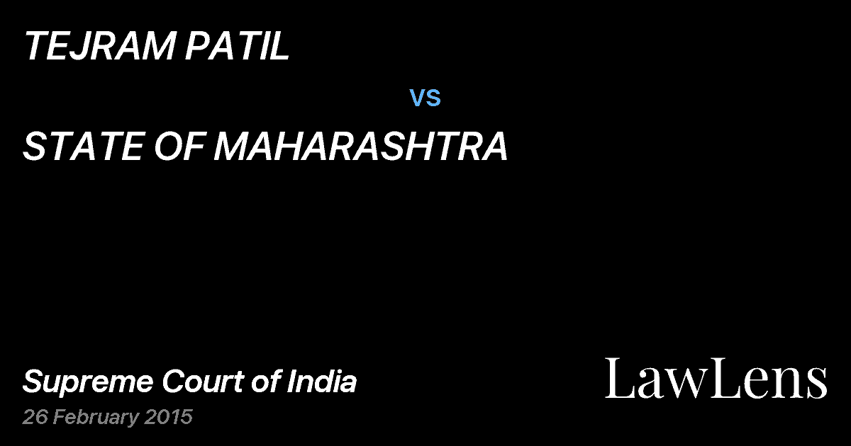 Preview image for TEJRAM PATIL vs. STATE OF MAHARASHTRA
