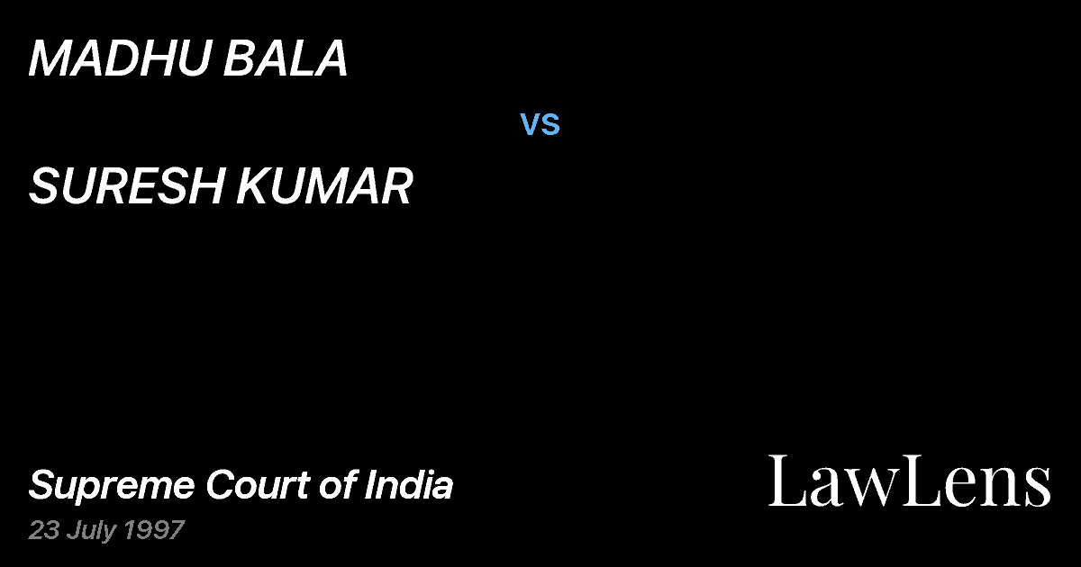 Preview image for MADHU BALA vs. SURESH KUMAR