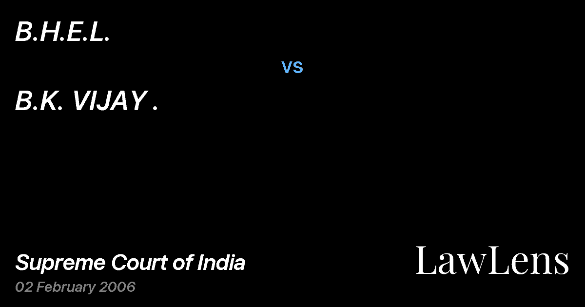 Preview image for B.H.E.L. vs. B.K. VIJAY .