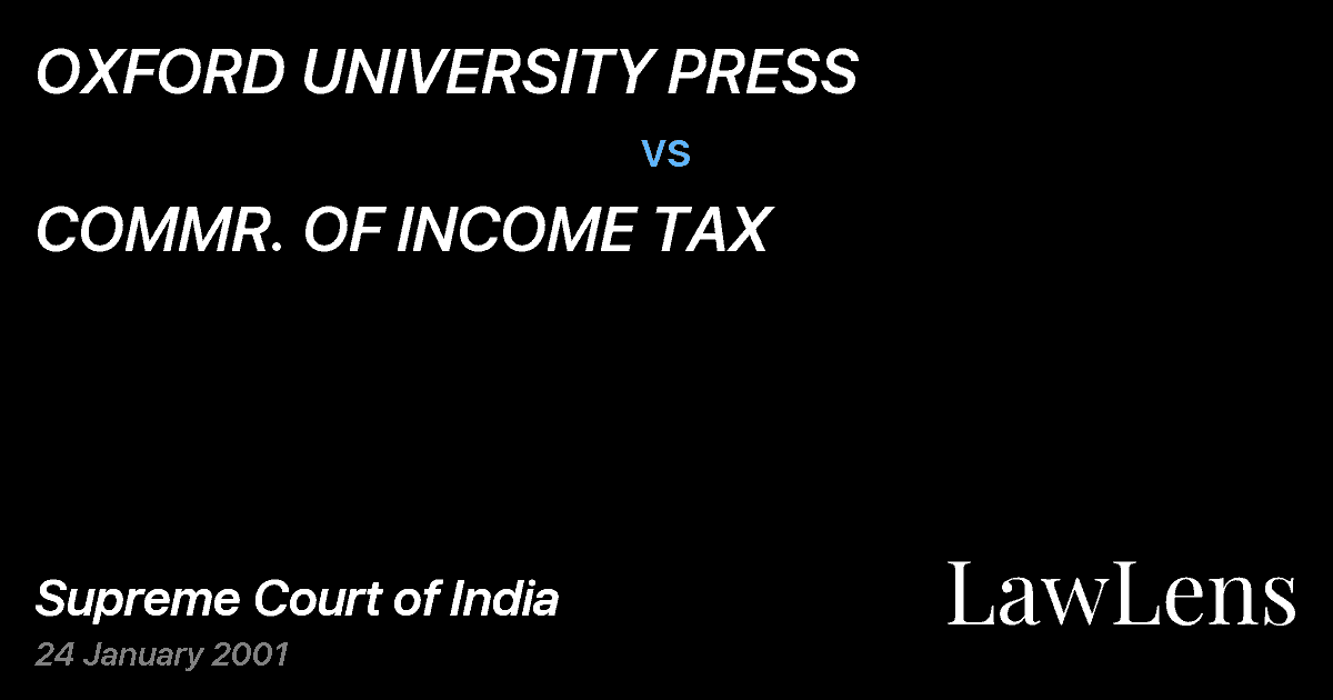 Preview image for OXFORD UNIVERSITY PRESS vs. COMMR. OF INCOME TAX