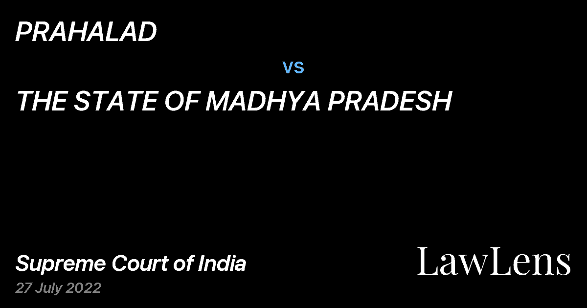 Preview image for PRAHALAD vs. THE STATE OF MADHYA PRADESH