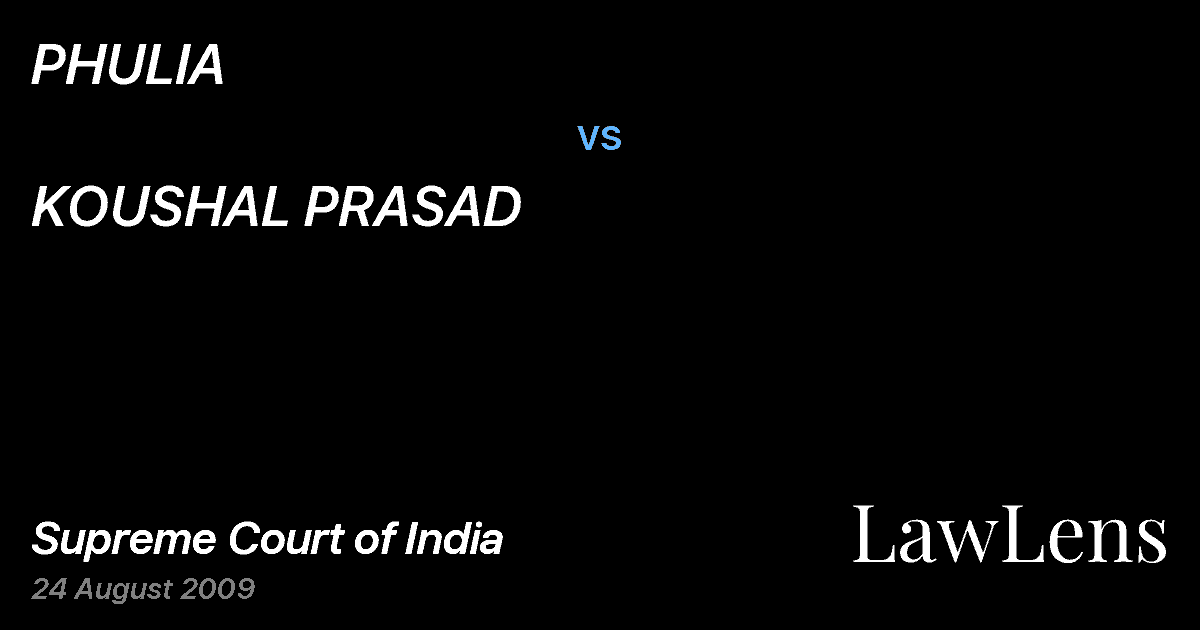 Preview image for PHULIA vs. KOUSHAL PRASAD