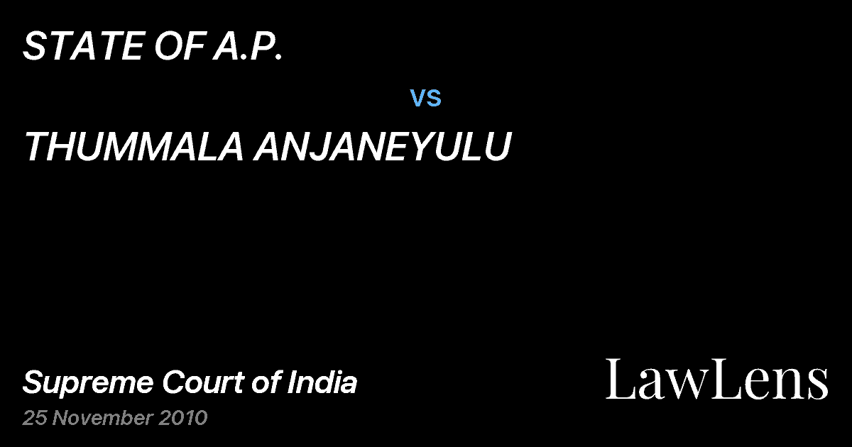 Preview image for STATE OF A.P. vs. THUMMALA ANJANEYULU
