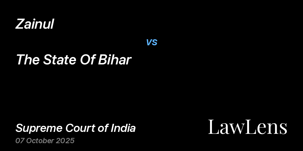Preview image for Zainul vs. The State Of Bihar