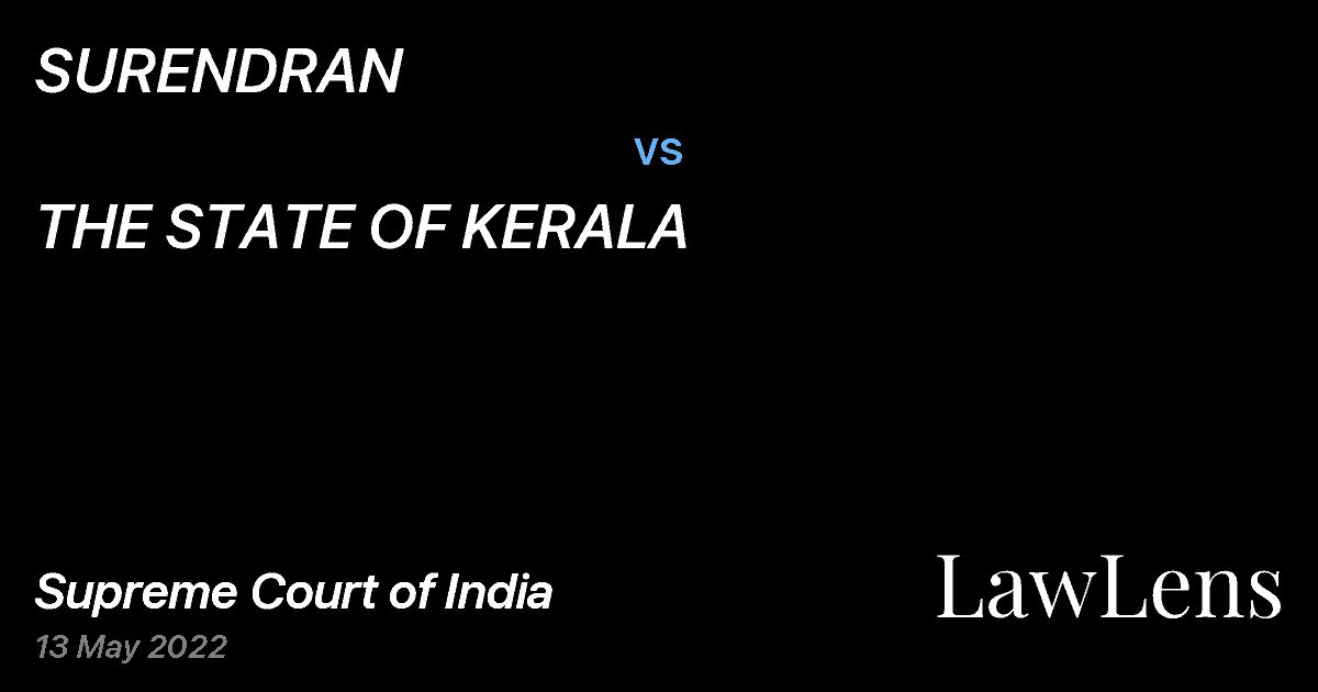 Preview image for SURENDRAN vs. THE STATE OF KERALA