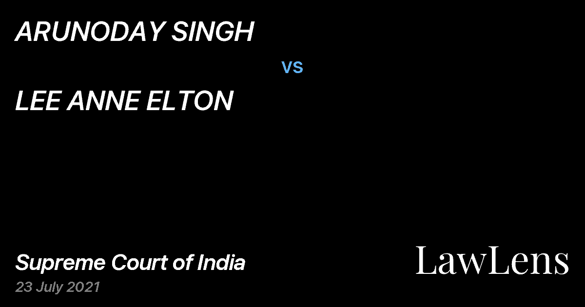 Preview image for ARUNODAY SINGH vs. LEE ANNE ELTON