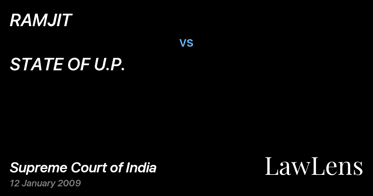 Preview image for RAMJIT vs. STATE OF U.P.