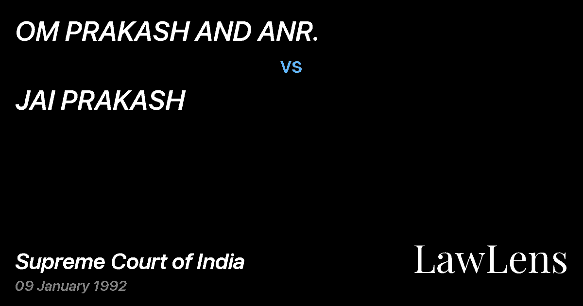Preview image for OM PRAKASH AND ANR. vs. JAI PRAKASH