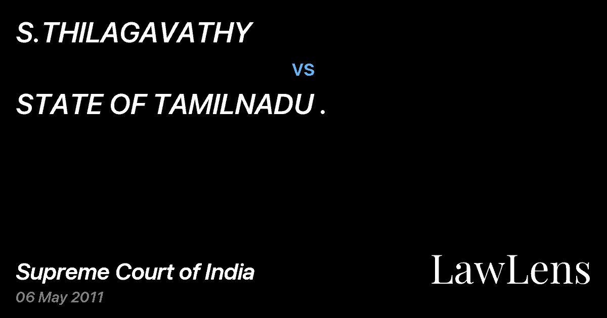 Preview image for S.THILAGAVATHY vs. STATE OF TAMILNADU .