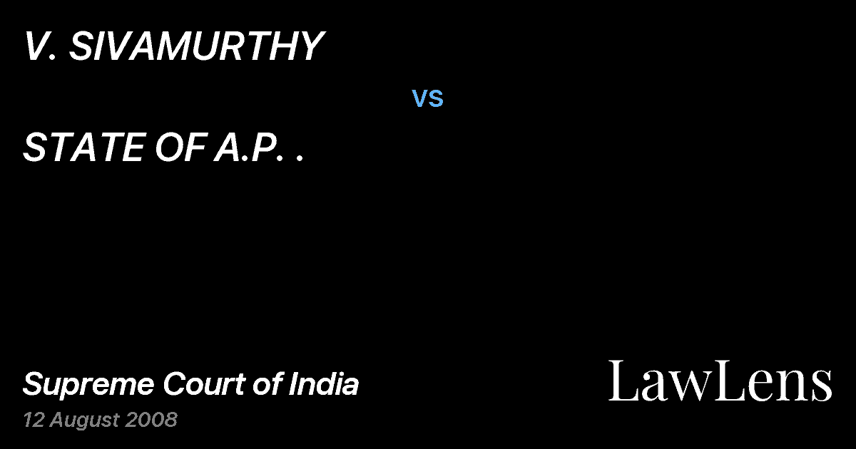 Preview image for V. SIVAMURTHY vs. STATE OF A.P. .