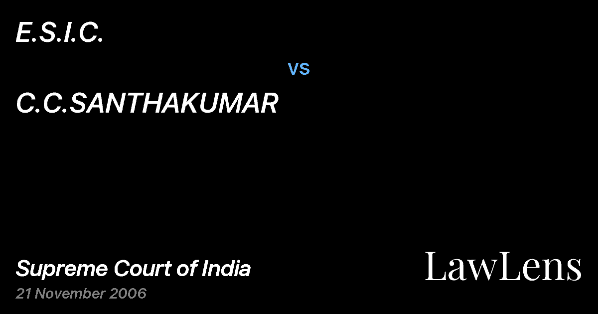 Preview image for E.S.I.C. vs. C.C.SANTHAKUMAR