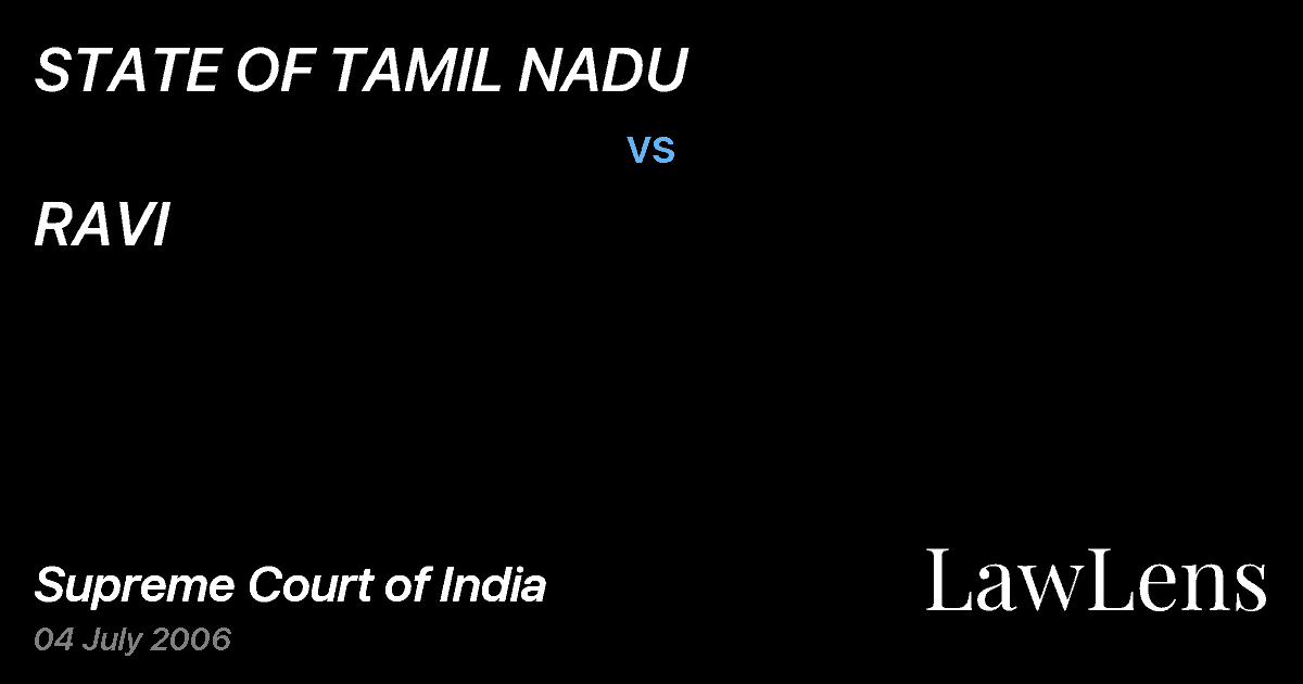 Preview image for STATE OF TAMIL NADU vs. RAVI