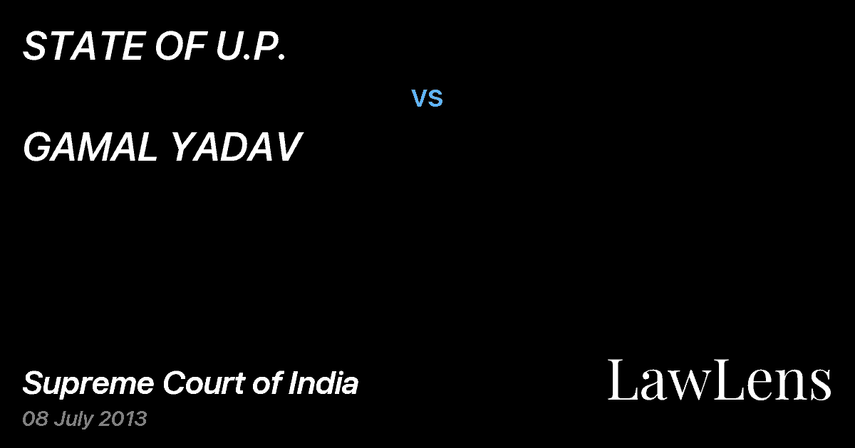 Preview image for STATE OF U.P. vs. GAMAL YADAV