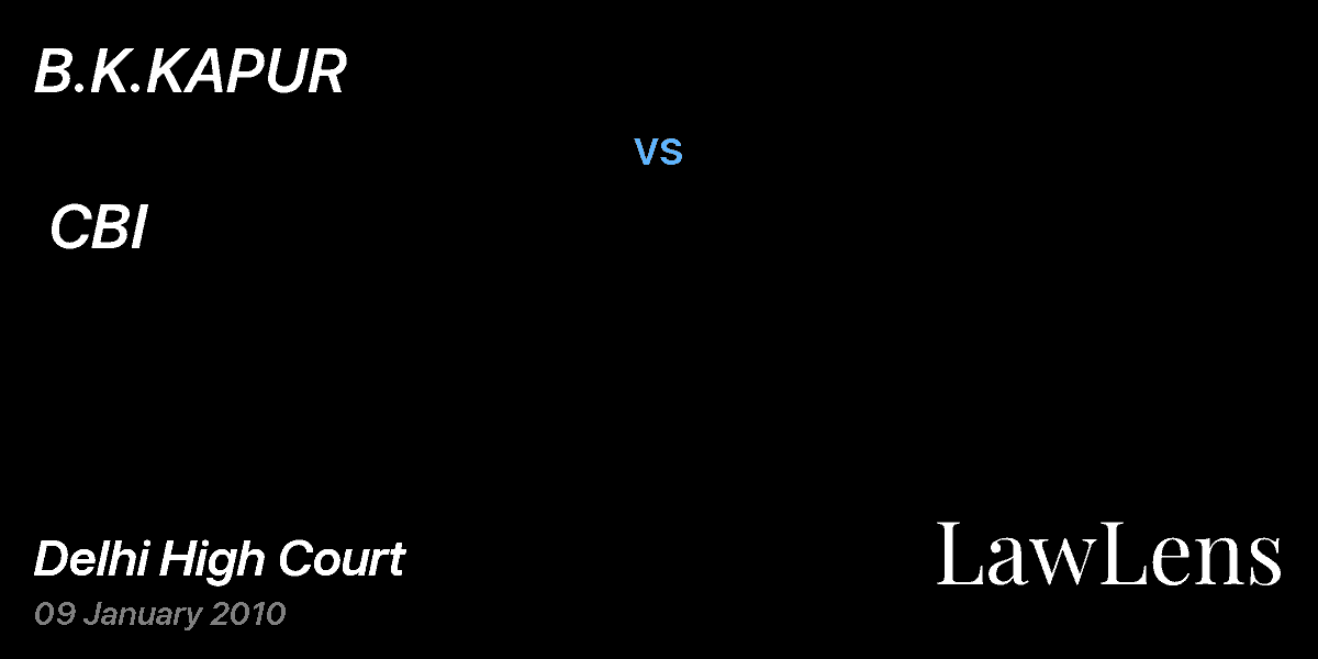 Preview image for B.K.KAPUR  vs.  CBI