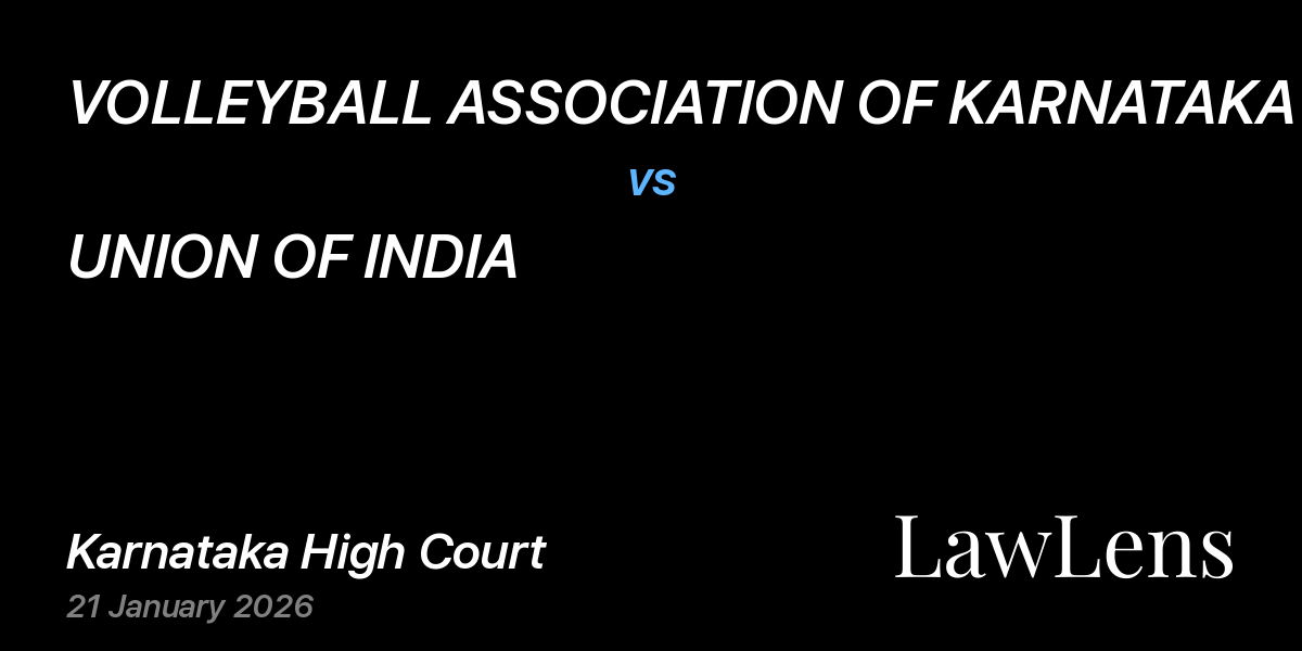 Preview image for VOLLEYBALL ASSOCIATION OF KARNATAKA vs. UNION OF INDIA