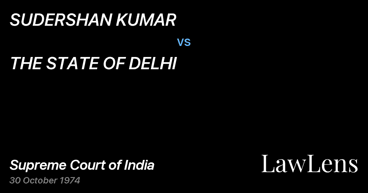 Preview image for SUDERSHAN KUMAR vs. THE STATE OF DELHI