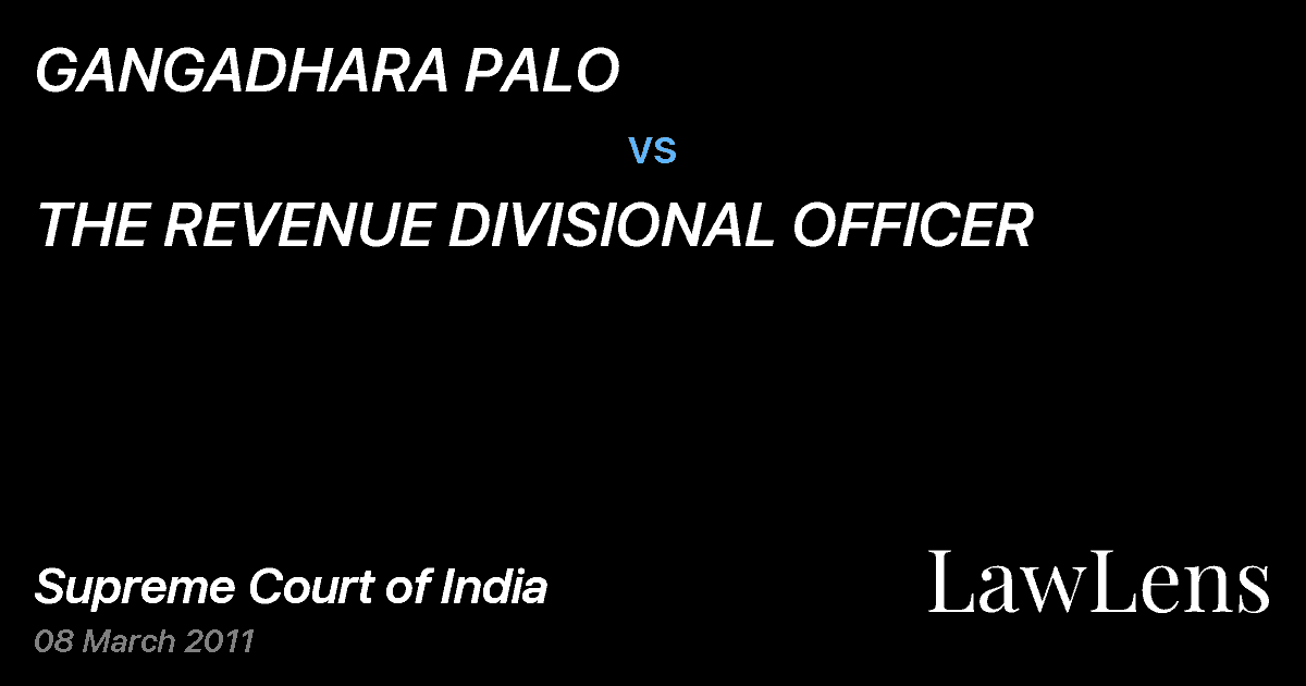 Preview image for GANGADHARA PALO vs. THE REVENUE DIVISIONAL OFFICER