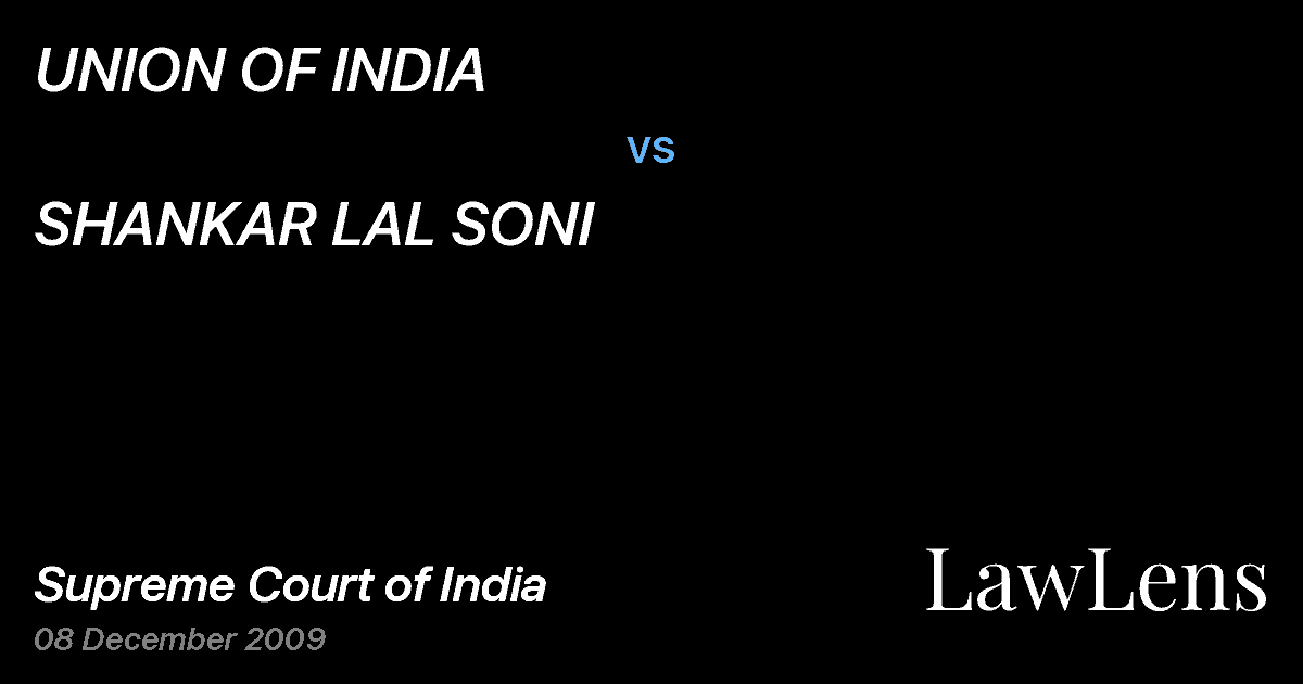 Preview image for UNION OF INDIA vs. SHANKAR LAL SONI