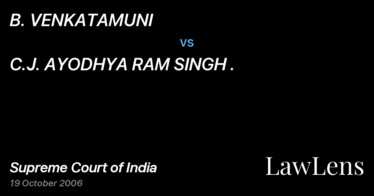 Preview image for B. VENKATAMUNI vs. C.J. AYODHYA RAM SINGH .