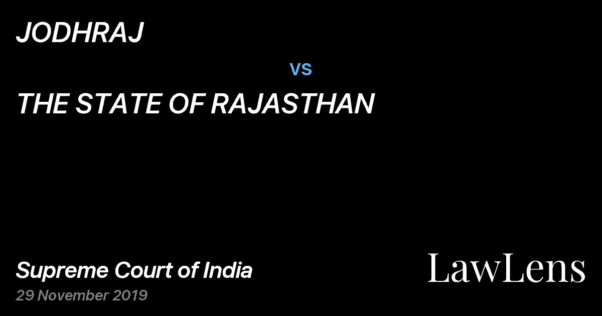 Preview image for JODHRAJ vs. THE STATE OF RAJASTHAN