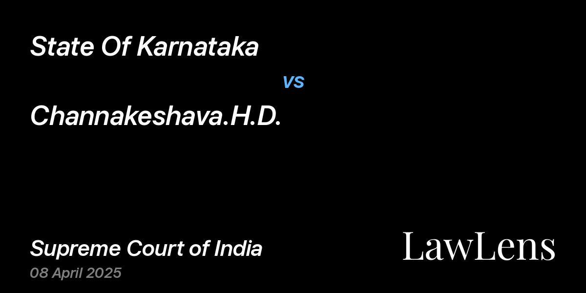 Preview image for State Of Karnataka vs. Channakeshava.H.D.