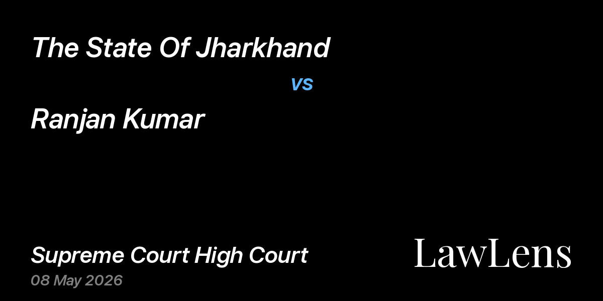 Preview image for The State Of Jharkhand vs. Ranjan Kumar