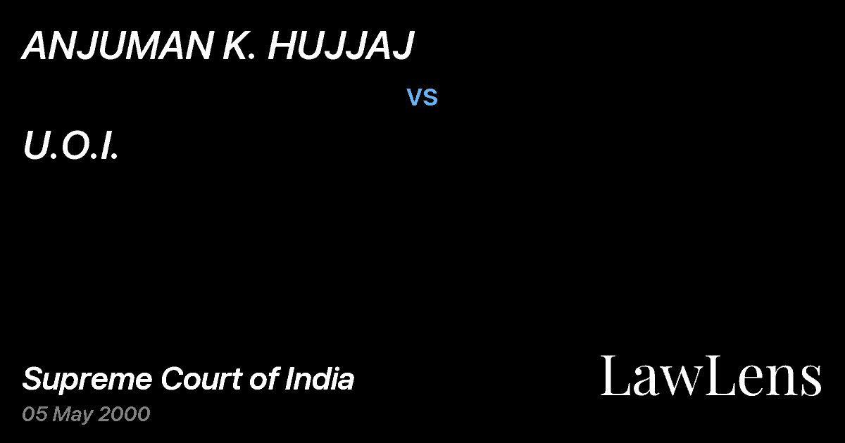 Preview image for ANJUMAN K. HUJJAJ vs. U.O.I.