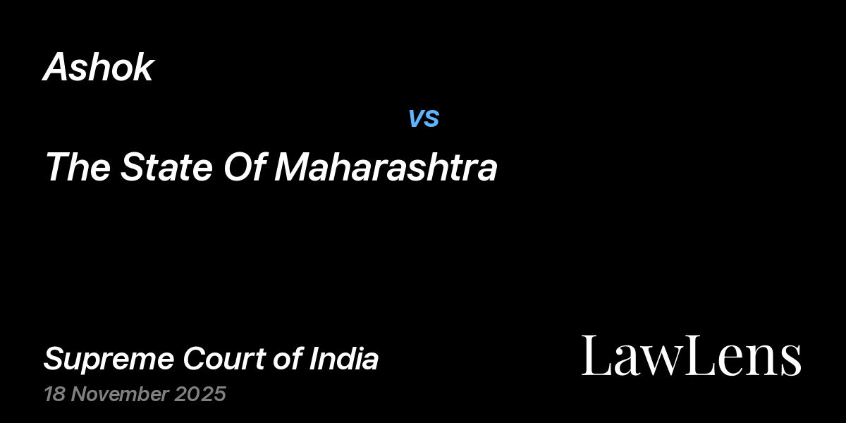 Preview image for Ashok vs. The State Of Maharashtra