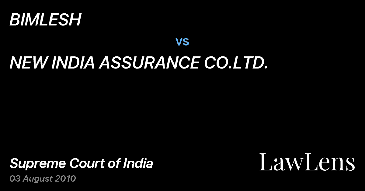 Preview image for BIMLESH vs. NEW INDIA ASSURANCE CO.LTD.
