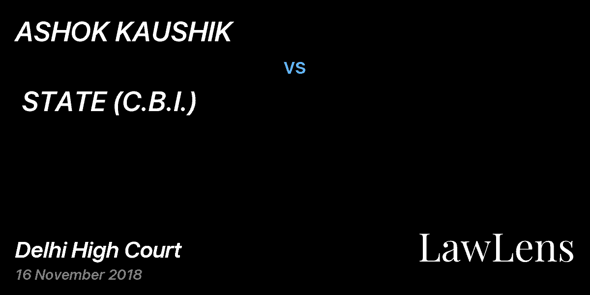 Preview image for ASHOK KAUSHIK  vs.  STATE (C.B.I.)