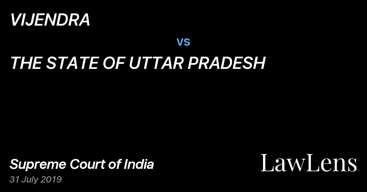 Preview image for VIJENDRA vs. THE STATE OF UTTAR PRADESH