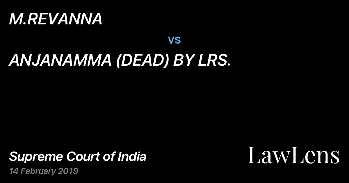 Preview image for M.REVANNA vs. ANJANAMMA (DEAD) BY LRS.