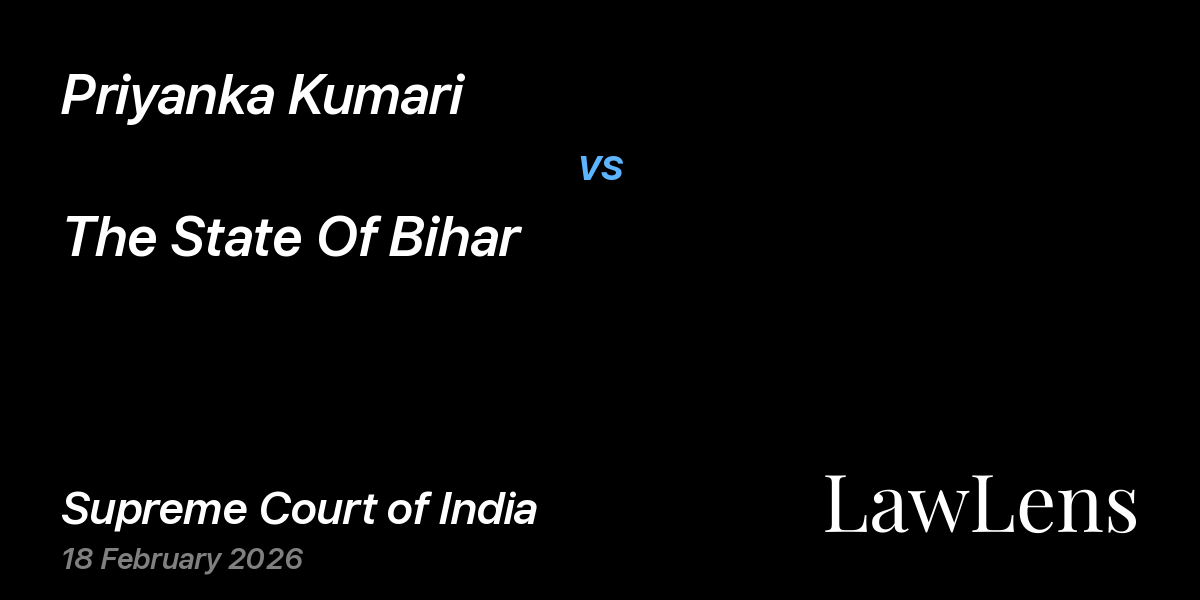 Preview image for Priyanka Kumari vs. The State Of Bihar