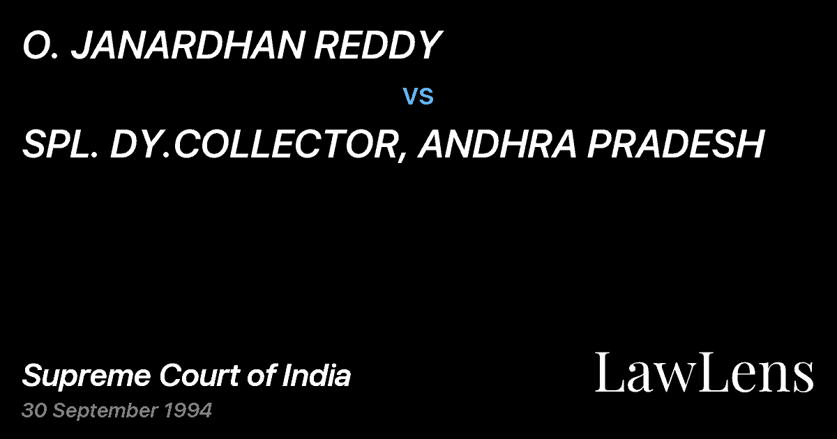 Preview image for O. JANARDHAN REDDY vs. SPL. DY.COLLECTOR, ANDHRA PRADESH