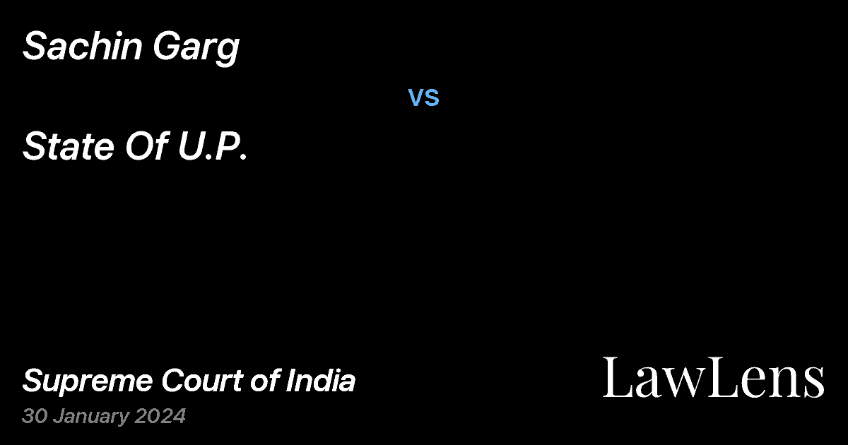 Preview image for Sachin Garg vs. State Of U.P.