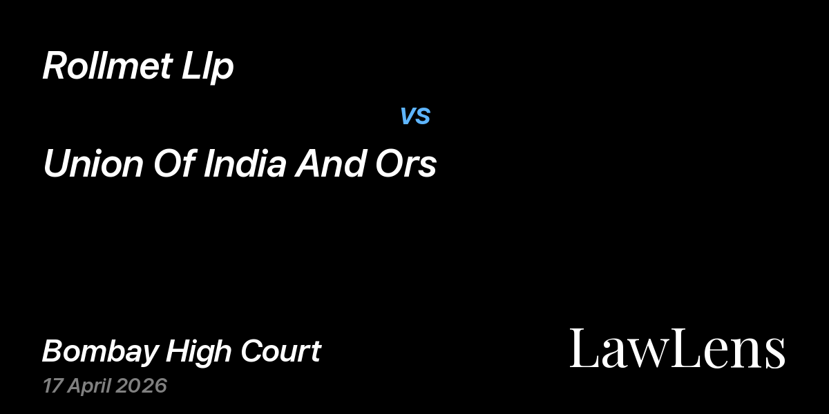 Preview image for Rollmet Llp vs. Union Of India And Ors