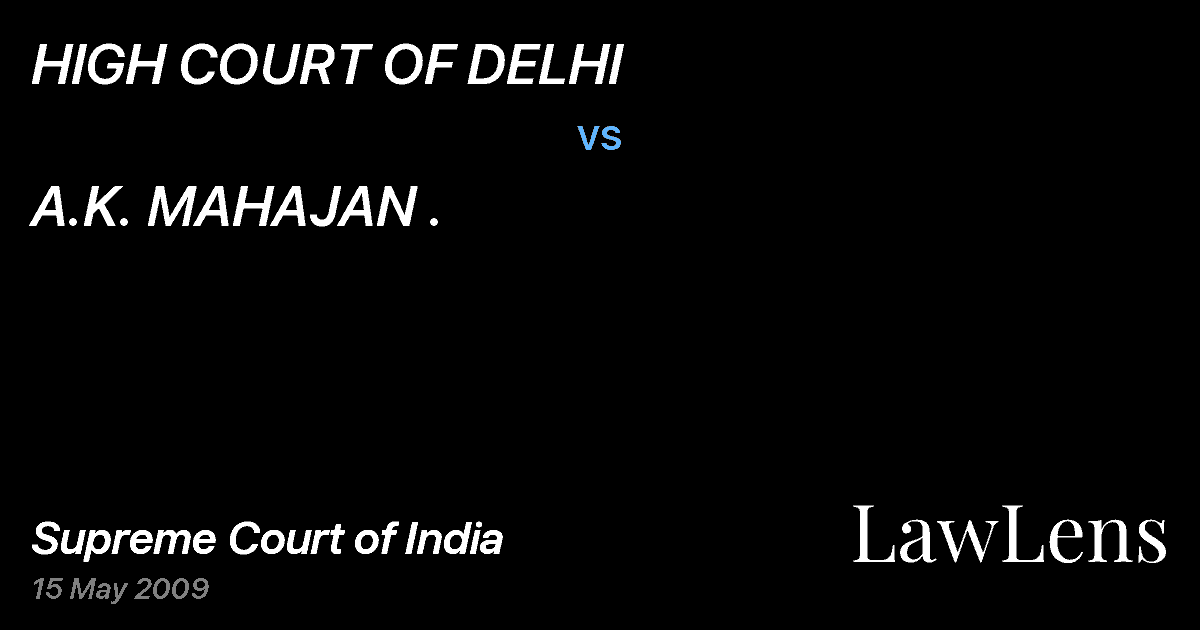 Preview image for HIGH COURT OF DELHI vs. A.K. MAHAJAN .