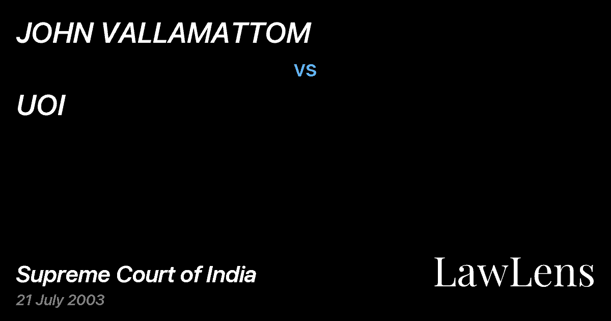 Preview image for JOHN VALLAMATTOM vs. UOI