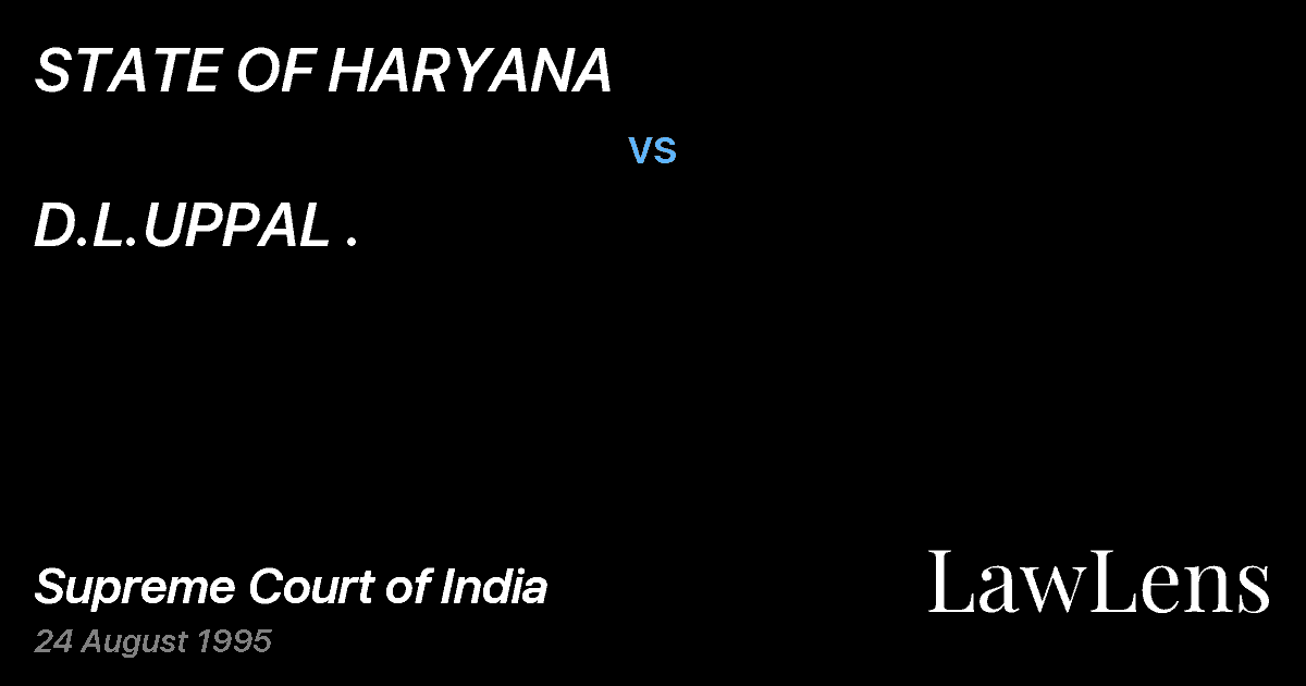 Preview image for STATE OF HARYANA vs. D.L.UPPAL .