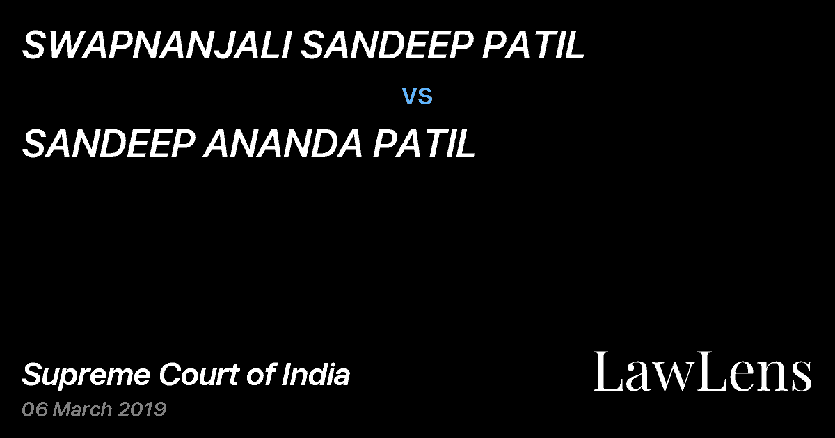 Preview image for SWAPNANJALI SANDEEP PATIL vs. SANDEEP ANANDA PATIL