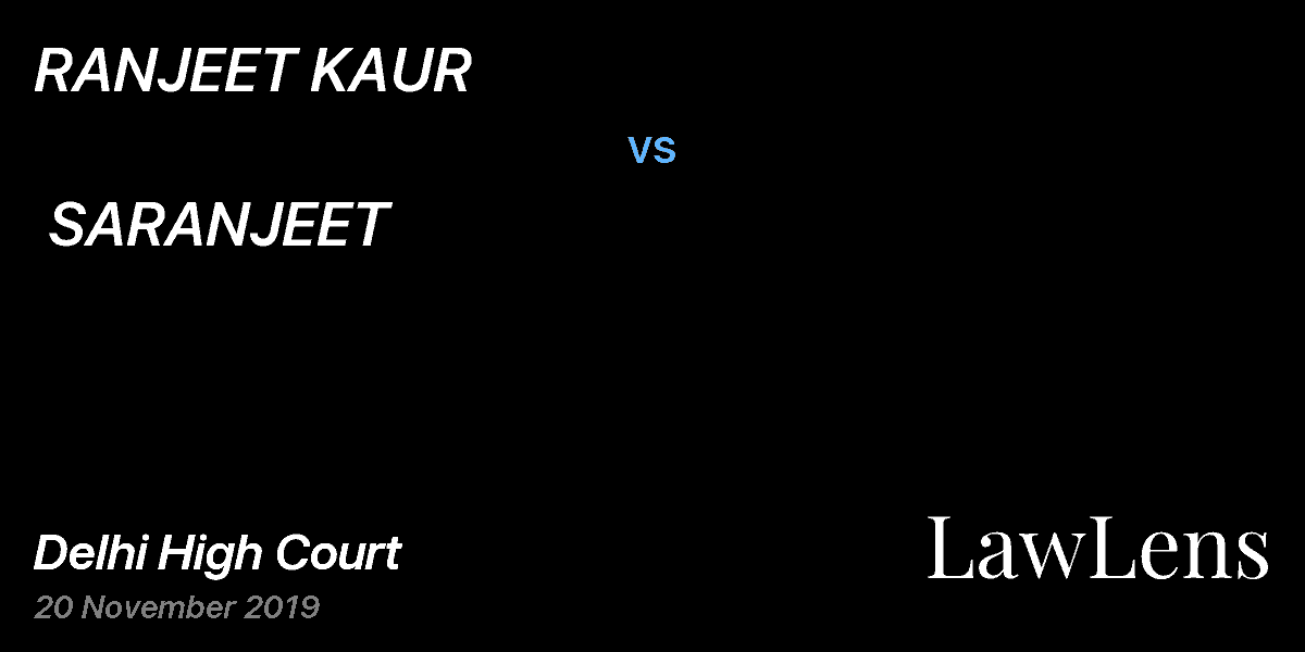 Preview image for RANJEET KAUR vs. SARANJEET
